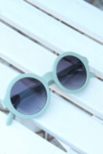 Green Color Round Scandinavian Children's Glasses CG1501