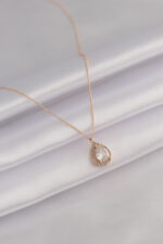 Gold Color Drop Model Zircon Stone Women's Necklace BKO7010