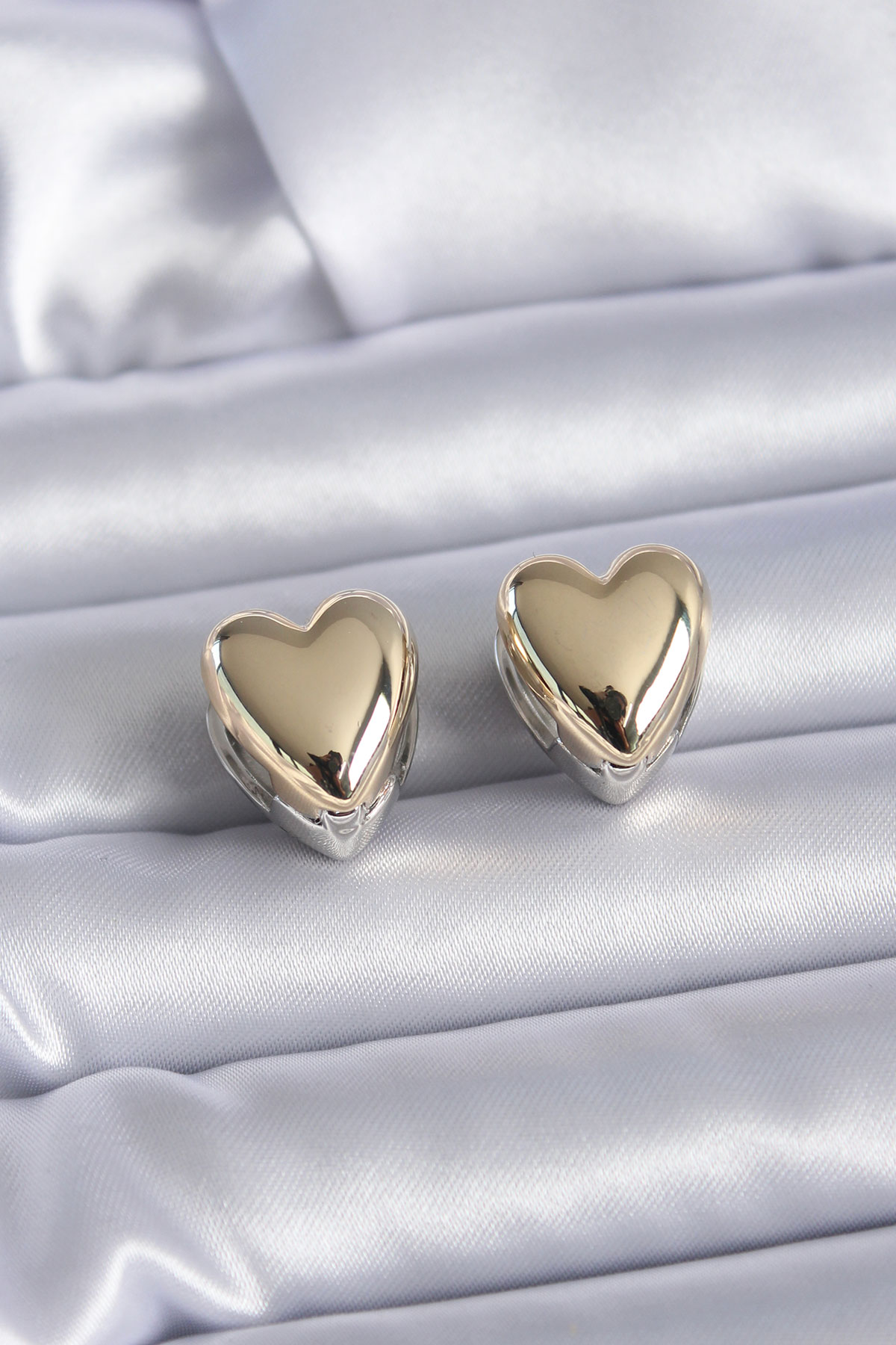 1696427595_BKP7863 Mix Color Heart Model Brass Women's Earrings BKP7863 - Image 1