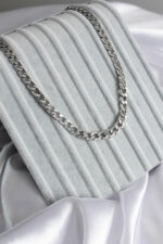 316L Steel Gold Color Chain Model Men's Necklace ERK1338 - Image 3