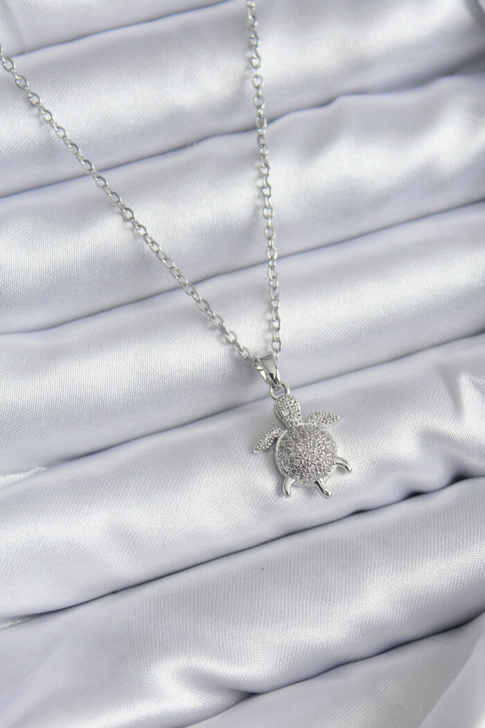 316L Steel Chain Silver Color Zircon Stone Caretta Caretta Model Women's Necklace BKO7831 - Image 1