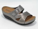 Mulex Zenne 2368 Laser Buckle Coat Daily Slippers Platinum
