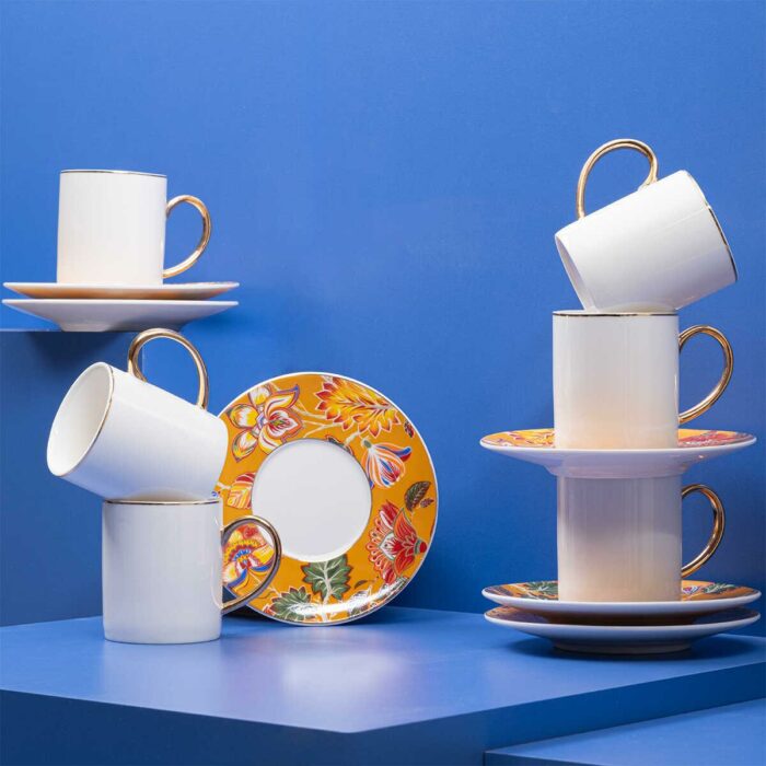 Arow Turkish Coffee Cup Set for 6 Persons 90 Ml - Image 2