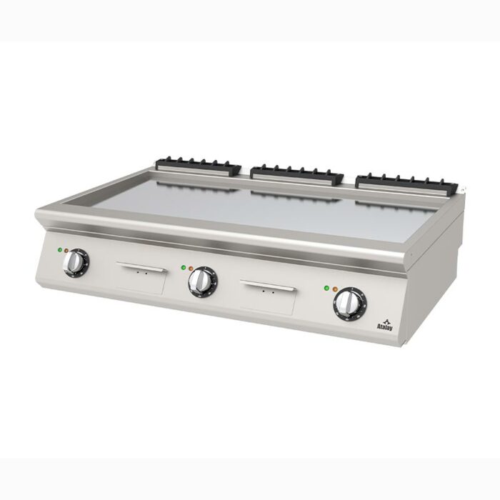 Atalay 730 Series Set Top Flat Plate Grill, 120x73x30 Cm, Chrome, Electric - Image 1