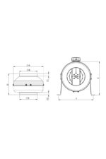 Bahcivan Bdtx 250-a 140w 1010m3/h Single Phase Round Backward Curved Duct Type Fan - Image 2