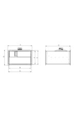 Bahcivan Bskf 50-30 675w 2100m3/h Monophase Rectangular Forward Curved Duct Type Fan - Image 2