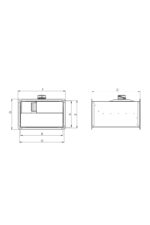 Bahcivan Bskf 60-35 1755/880w 4250/2830m3/h Three Phase Rectangular Forward Curved Duct Type Fan - Image 2
