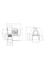 Bahcivan Obr 260t-2k 1.5kw 2700m3/h Three Phase Single Suction Forward Curved Snail Radial Fan - Image 2