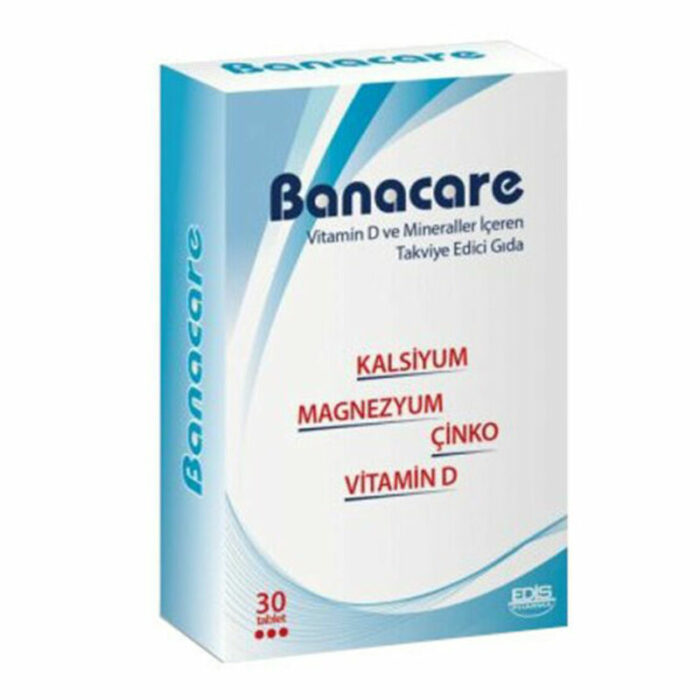 Banacare Food Supplement Containing Vitamin D and Minerals 30 Tablets - Image 1