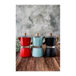 Black Goat Moka Pot, 6 Cup, Red - Image 3