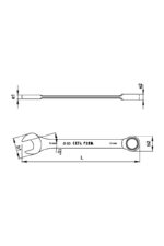 Ceta Form B05-24 Flat 24mm C-gear Ratchet Combination Wrench - Image 2