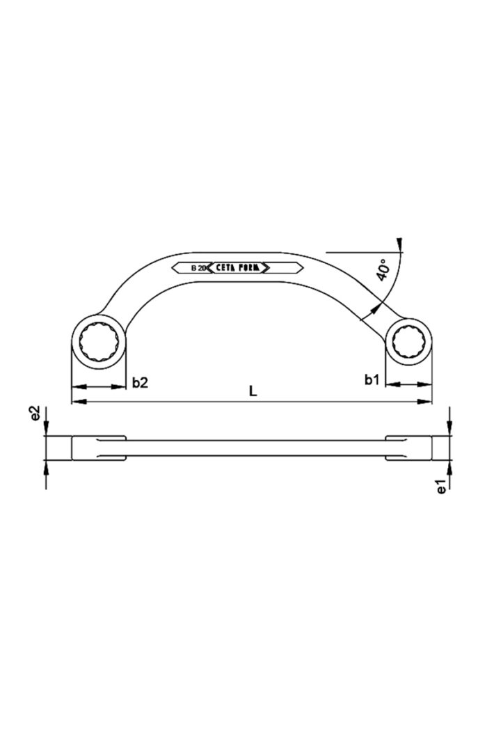 Ceta Form B20-1113 11x13mm Star Double Mouth Half Moon Key - Image 2