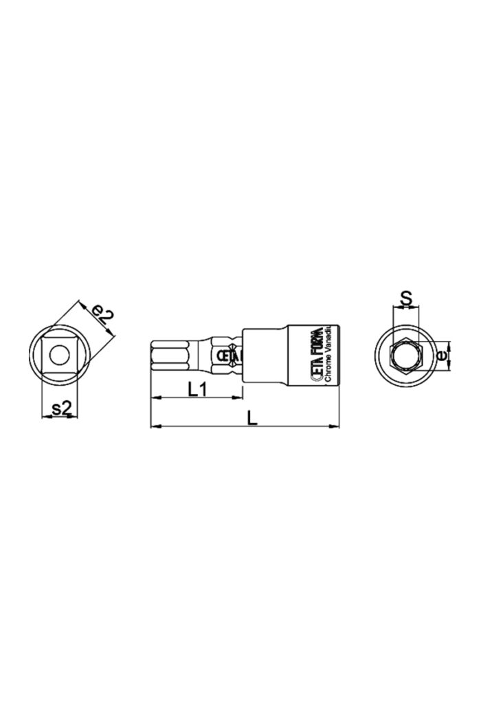 Ceta Form C08s-h30 1/4 Inch 3mm Allen End Socket - Image 2
