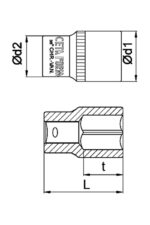 Ceta Form C12-h17 3/8 Inch 17mm 6 Corner Socket Wrench - Image 2