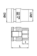 Ceta Form C62-h14 1/2 Inch 6 Corner 14mm Air Socket Wrench - Image 2