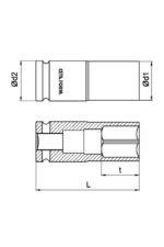 Ceta Form C74-h30 3/4 Inch 6 Corner 30mm Deep Pneumatic Socket Wrench - Image 2