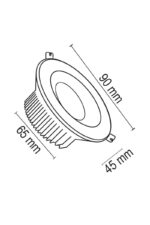 Forlife Fl-2071 G 5w Gold Case Decorative Mix Downlight Luminaire - Image 2