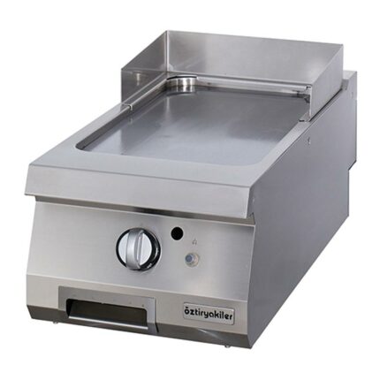 Oztiryakiler Flat Top Grill Plate, 40x90x30 Cm, Chrome, Gas