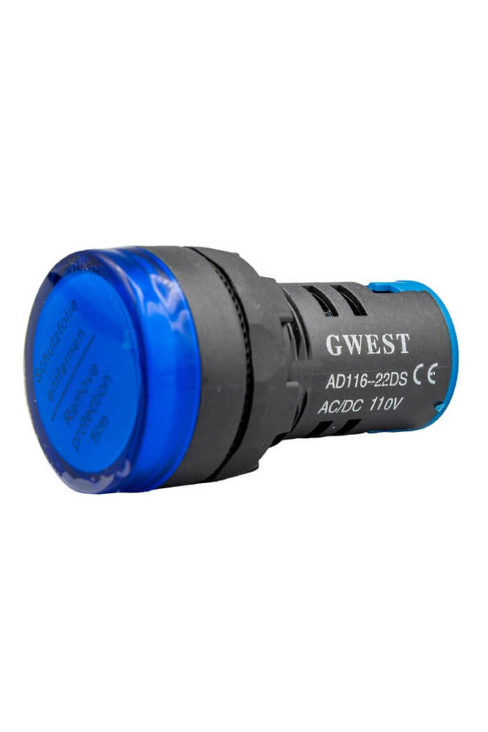 Gwest 22-110v-m 110v 22mm Blue Led Signal Lamp - Image 1