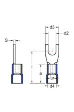 Gwest GCu-6001 0.50-1.50mm2 200 Pieces Fork Type Insulated Cable End - Image 2