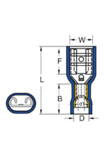 Gwest Gffd-1488 0.50-1.50mm2 200 Pieces Fully Insulated Female Faston Type Cable End - Image 2