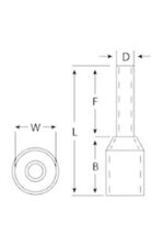 Gwest Iya-50.0 25 Pieces Insulated Cable Ferrule - Image 2