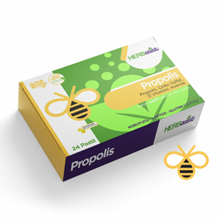Herbasist Propolis Zinc Content Supplementary Food Lozenge 24 Pieces Lozenges - Image 1