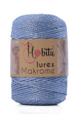 Hobitu Macrame Glitter Lurex 220 Blue-silver - Image 2