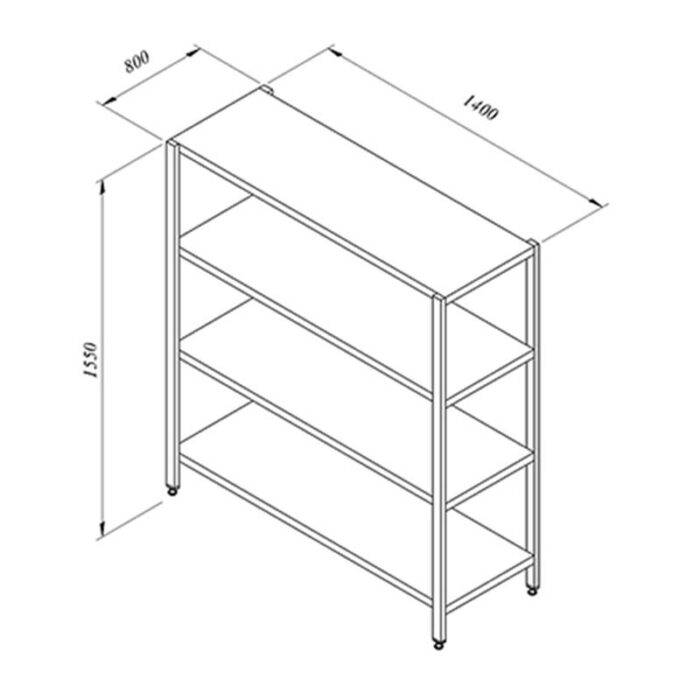 Oztiryakiler Stacking Rack 4 Flat Tables 140x80 Cm - Image 1