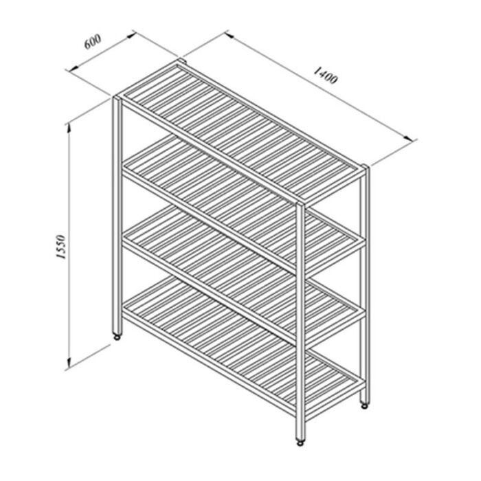 Oztiryakiler Stacking Rack, 4 Grid Tables, 140x60 Cm - Image 1