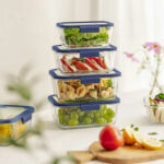 Neoflam Fika Glace Glass Storage Container Blue 1900 Ml - Image 4