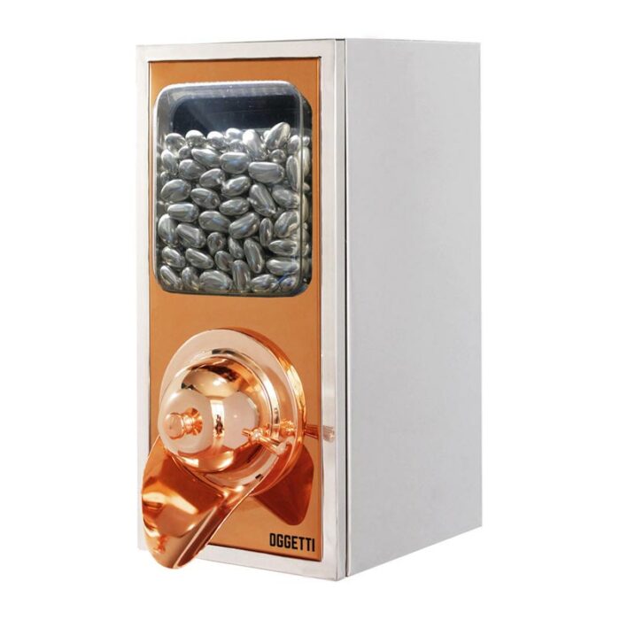 Oggetti A Model Dragee & Coffee Silo, Stainless, Capacity 4 Kg, 20x25x45 Cm, ??Copper - Image 1