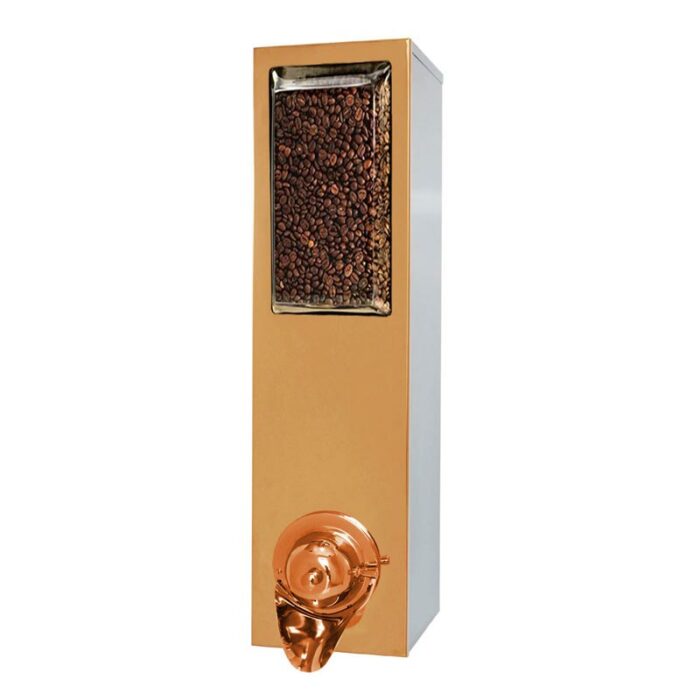 Oggetti Coffee Silo, Stainless, Capacity 5 Kg, 20x25x80 Cm, Copper - Image 1
