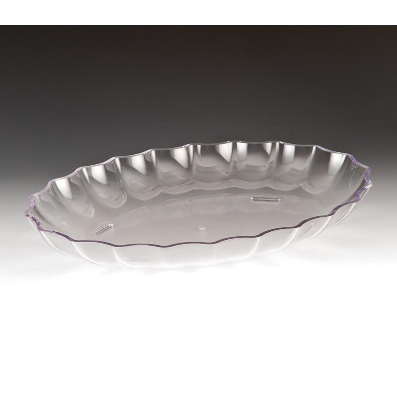 polikarbon-oval-model-teshir-tabak-seffaf-415x29-zicco-16062-31-B Zicco Zcp-296 Polycarbonate Oval Display Plate, 41.5x29.5x5.5 Cm, ??Transparent - Image 1