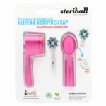 Steriball Hygienic Toothbrush Container for Battery Operated or Rechargeable Toothbrushes - Pink