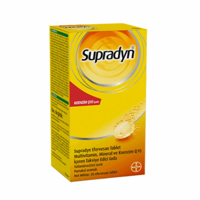 Supradyn 30 Effervescent Tablets Containing Vitamins, Minerals and Coenzyme Q10 - Image 1