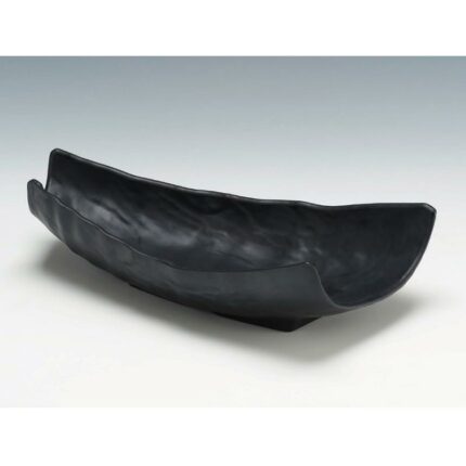 Zicco K-9650 Stone Model Melamine Display Plate, 17x34.5 Cm, Black