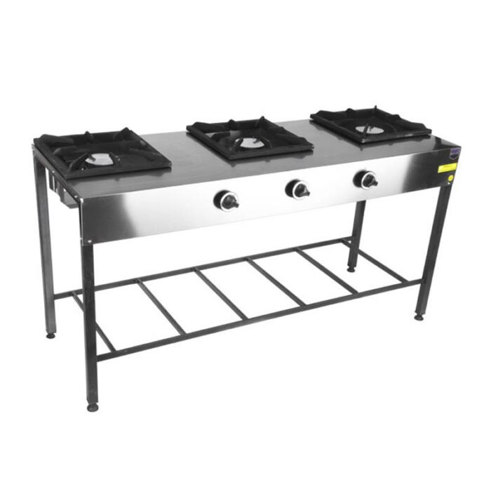 Remta Cej25 3-Burner Freestanding Restaurant Stove, Natural Gas - Image 1