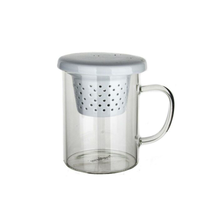 Ultraform Porcelain Straight Mug with Strainer and Lid Blue - Image 1