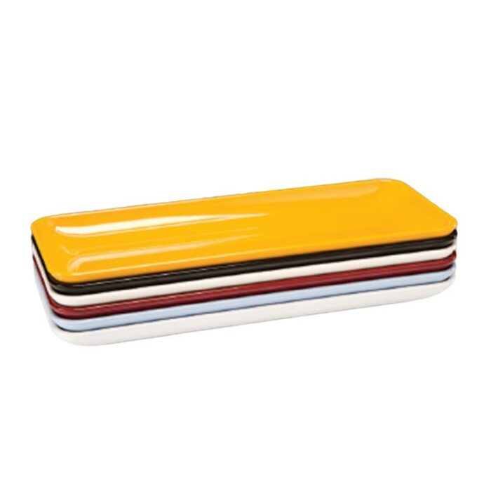 Zicco K-2028 Melamine Rectangular Display Plate, 21x51x4 Cm, Black - Image 1