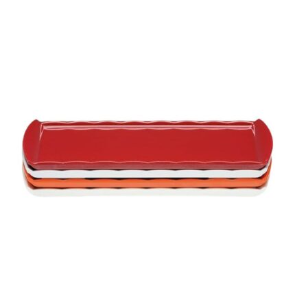 Zicco K-2053 Melamine Display Plate, 15x35 Cm, Red