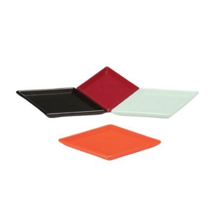 Zicco K-8511 Mini Baklava Sliced Display Plate, 17x11 Cm, Red